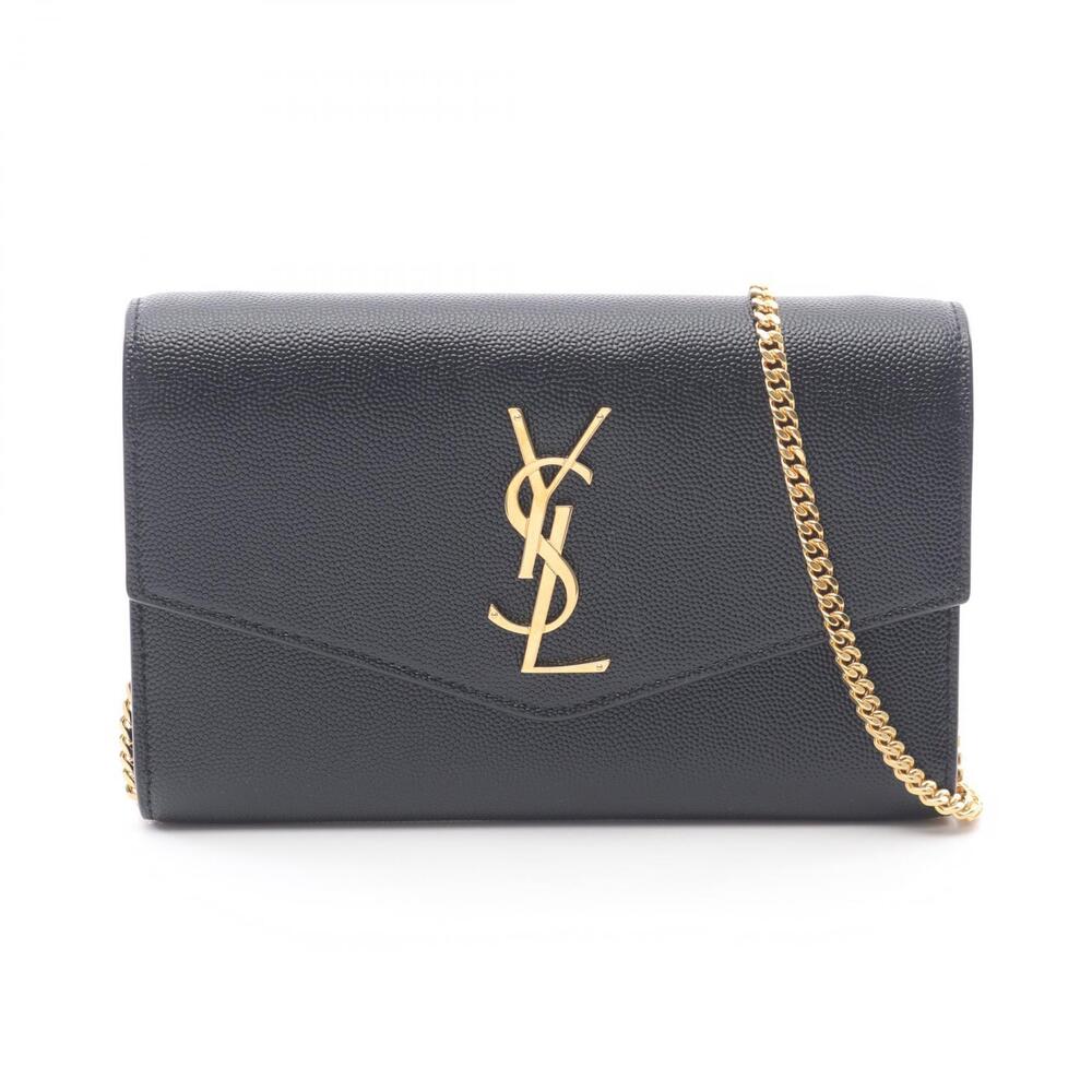 Saint Laurent Paris Uptown Shoulder Bag Leather Black